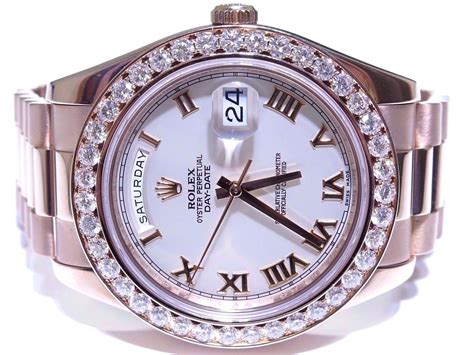 rose gold presidential Rolex diamond